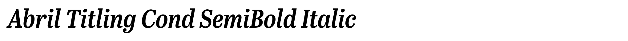 Abril Titling Cond SemiBold Italic image